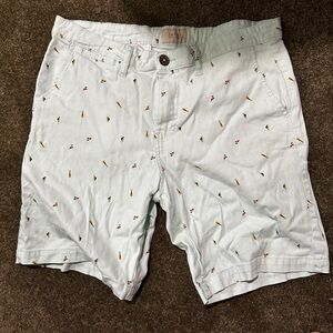 Jachs Green Flat Front Shorts Casual Summer Wear
